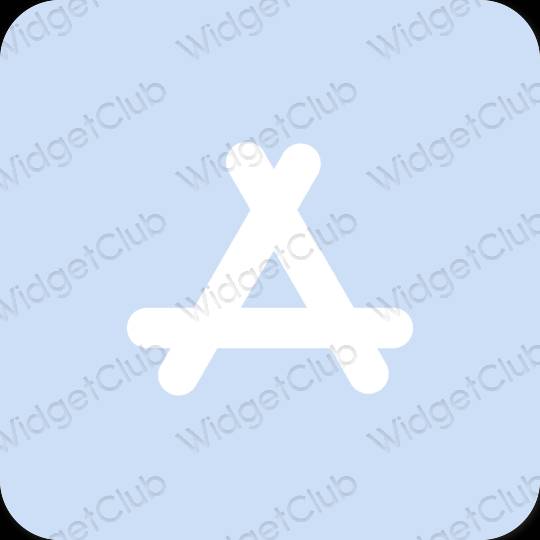 Estetik biru pastel AppStore ikon aplikasi