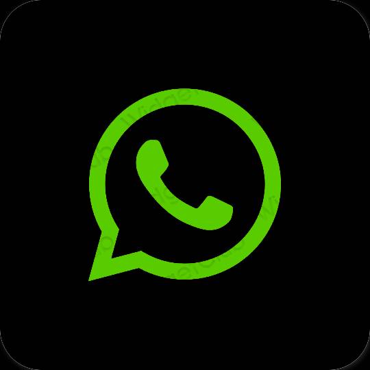 Esteetiline must WhatsApp rakenduste ikoonid