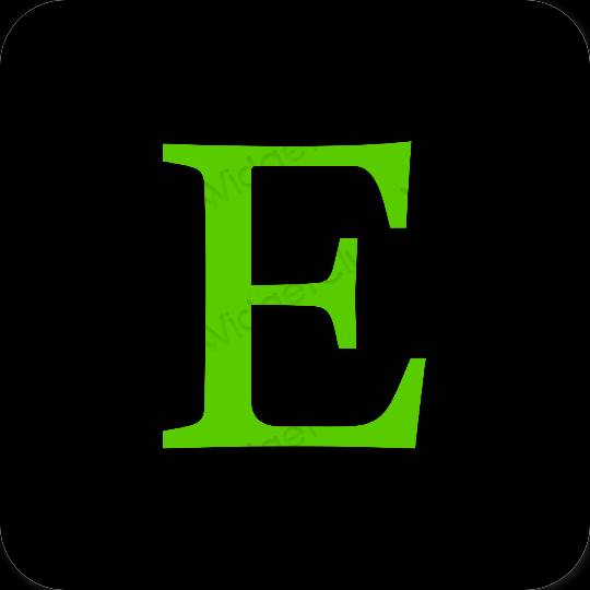 Estetický Černá Etsy ikony aplikací