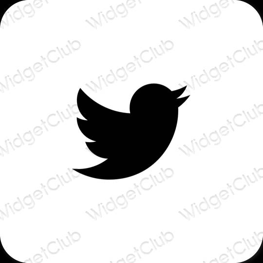 Icônes d'application Twitter esthétiques