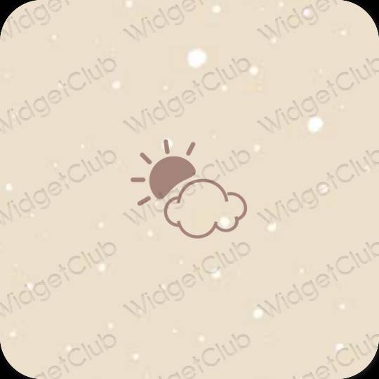 Ästhetische Weather App-Symbole