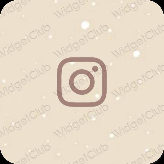 Esthétique beige Instagram icônes d'application