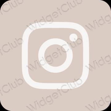 Estético beige Instagram iconos de aplicaciones