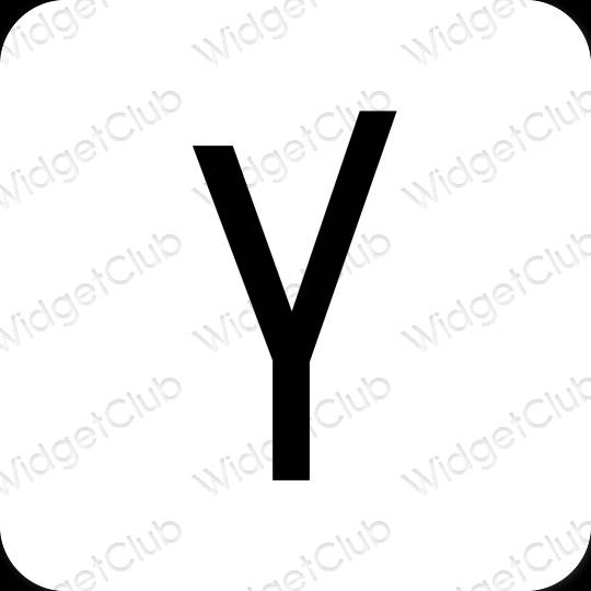 Icônes d'application Yahoo! esthétiques