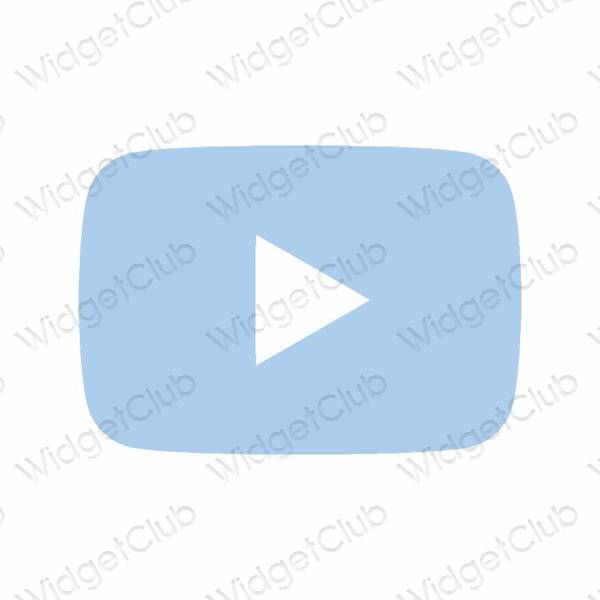 Esztétika pasztell kék Youtube alkalmazás ikonok