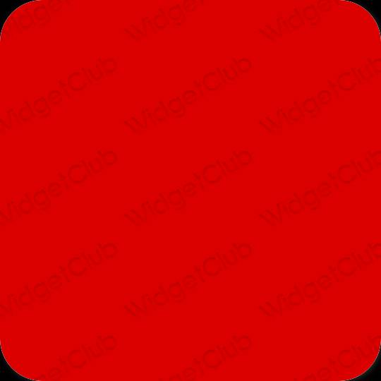 Estetický Červené Twitter ikony aplikací