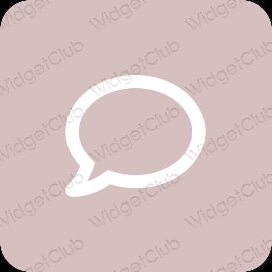 Ästhetisch Pastellrosa Messages App-Symbole