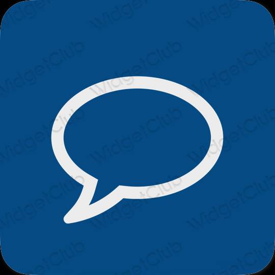 Aesthetic blue Messages app icons