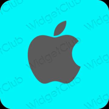 Естетичен син Apple Store икони на приложения