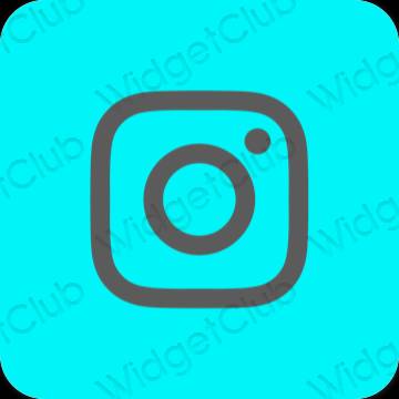 эстетический синий Instagram значки приложений