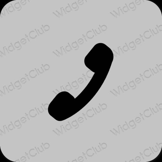 Estético gris Phone iconos de aplicaciones