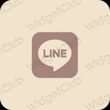 Estetsko bež LINE ikone aplikacij
