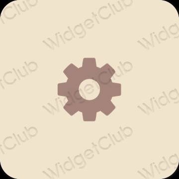 Stijlvol beige Settings app-pictogrammen