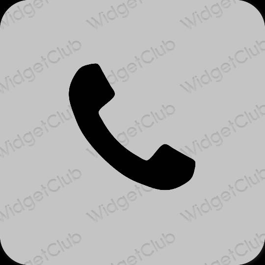 Estetické sivá Phone ikony aplikácií
