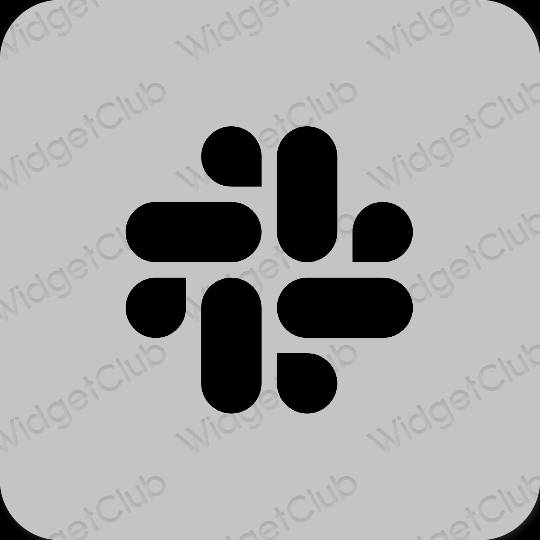 Ästhetisch grau Slack App-Symbole