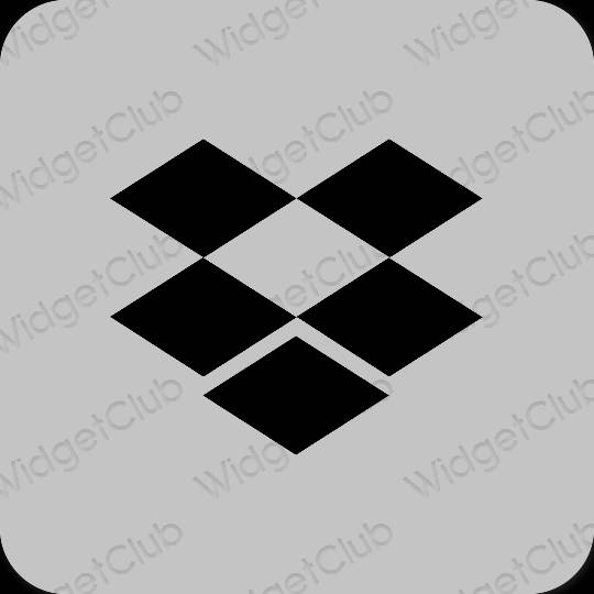 Estético gris Dropbox iconos de aplicaciones