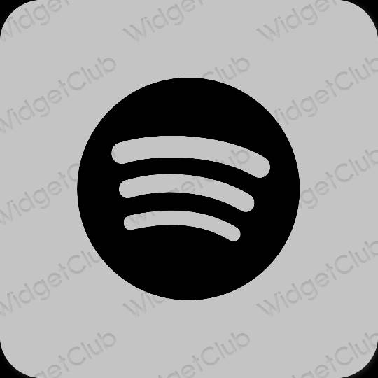 Estetico grigio Spotify icone dell'app