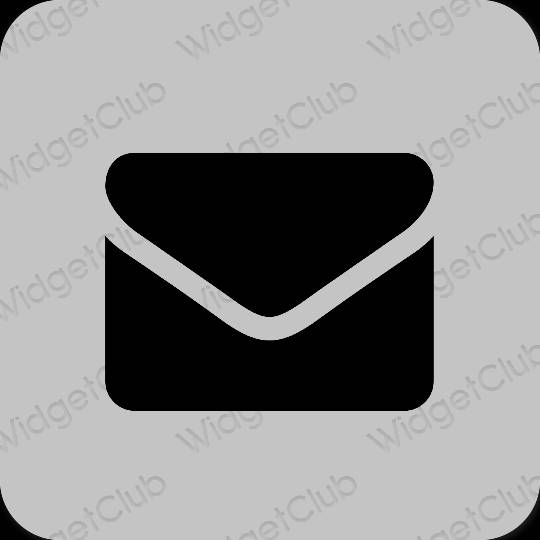 Aesthetic gray Mail app icons