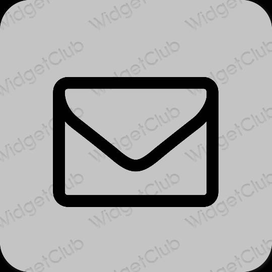 Estetico grigio Mail icone dell'app