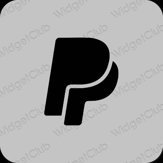 Ästhetisch grau Paypal App-Symbole