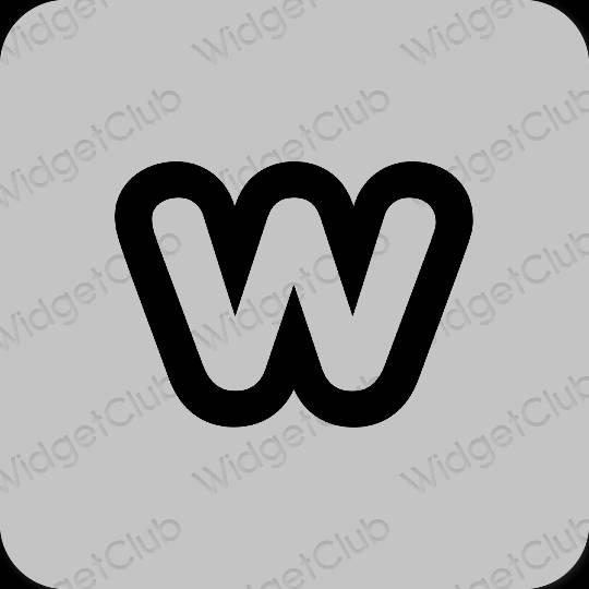 Thẩm mỹ xám Weebly biểu tượng ứng dụng