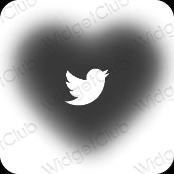 Icônes d'application Twitter esthétiques