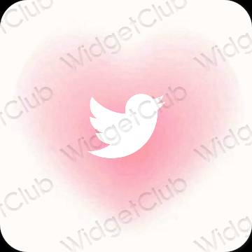 Esthetische Twitter app-pictogrammen