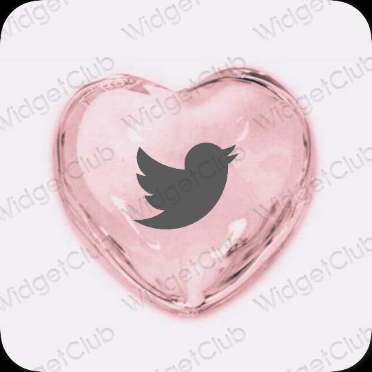 Icônes d'application Twitter esthétiques