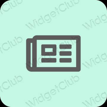 Estetisk pastellblå Notes app ikoner