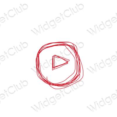 Icônes d'application Youtube esthétiques