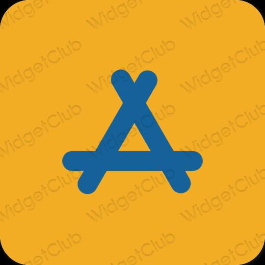 Esztétika narancssárga AppStore alkalmazás ikonok