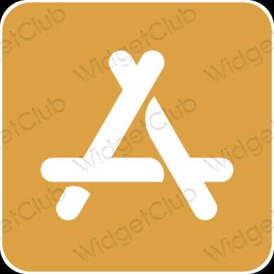 Estetyka brązowy AppStore ikony aplikacji