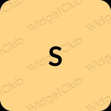 Stijlvol oranje SHEIN app-pictogrammen
