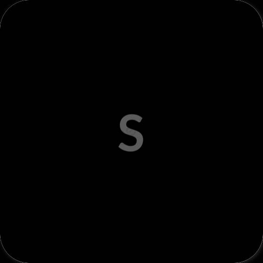 Esthétique noir SHEIN icônes d'application