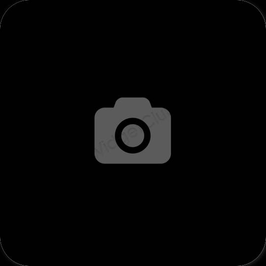 审美的 黑色的 Camera 应用程序图标
