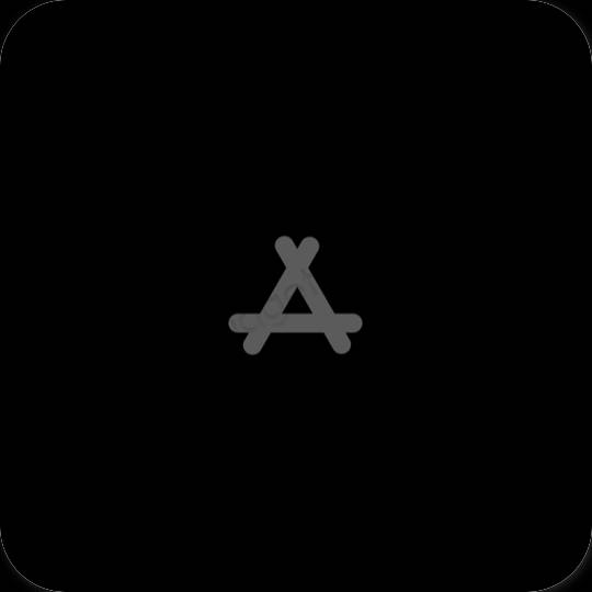 审美的 黑色的 AppStore 应用程序图标