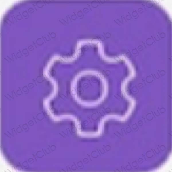 Estetic Violet Settings pictogramele aplicației