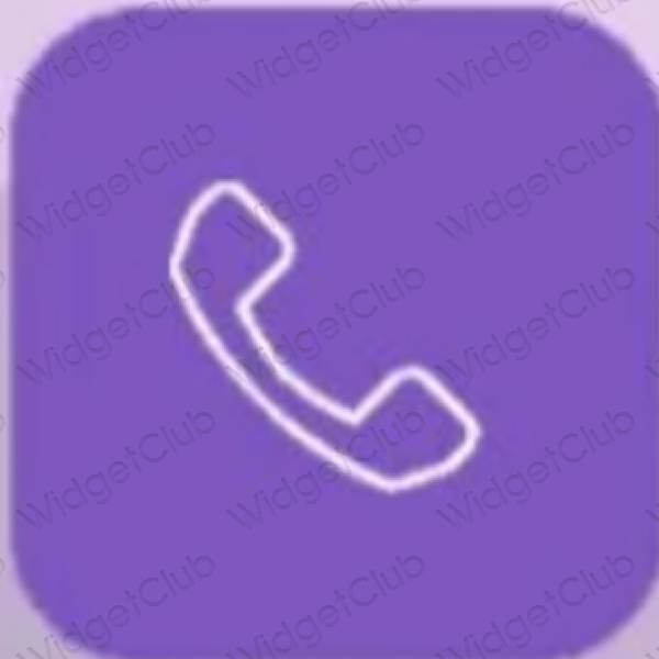 Æstetisk lilla Phone app ikoner