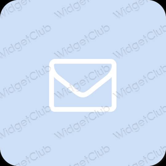 Estetsko pastelno modra Mail ikone aplikacij