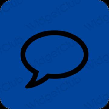 Estetico blu Messages icone dell'app