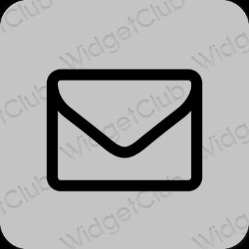 Aesthetic gray Mail app icons