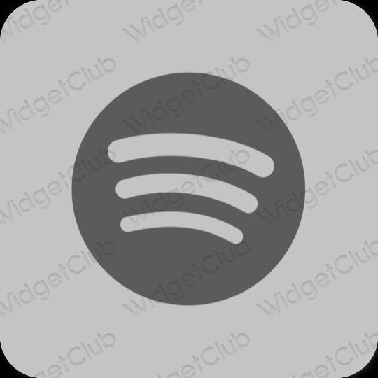 Estetis Abu-abu Spotify ikon aplikasi