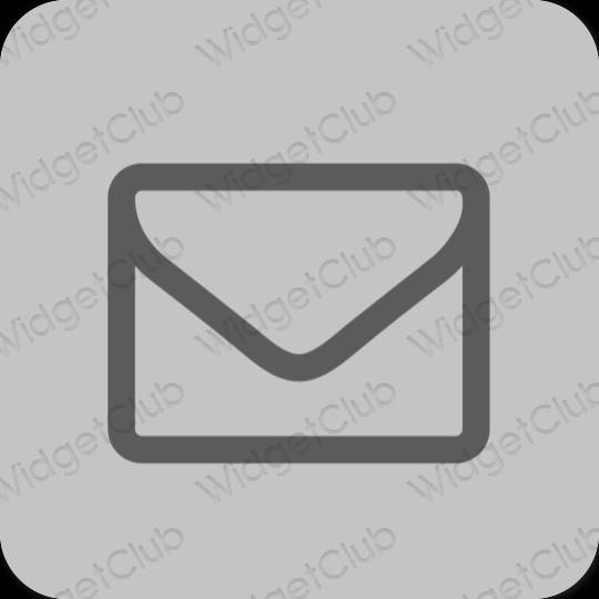 Aesthetic gray Mail app icons