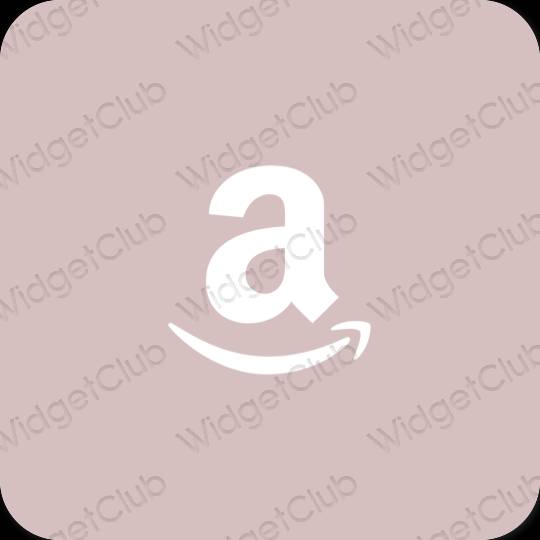 Estético rosa pastel Amazon iconos de aplicaciones