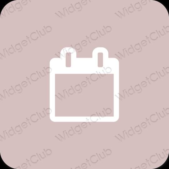 Estetik merah jambu Calendar ikon aplikasi