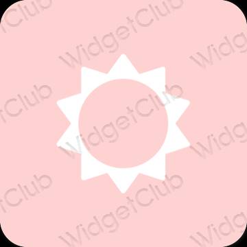 Естетичен розово Settings икони на приложения