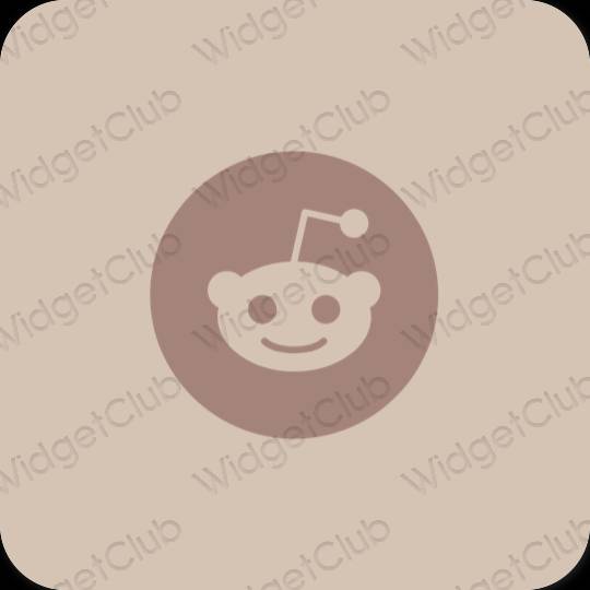 Estetic bej Reddit pictogramele aplicației