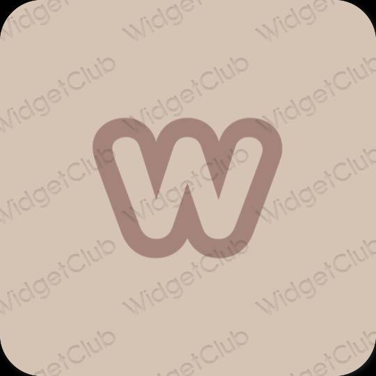 Естетичен бежово Weebly икони на приложения