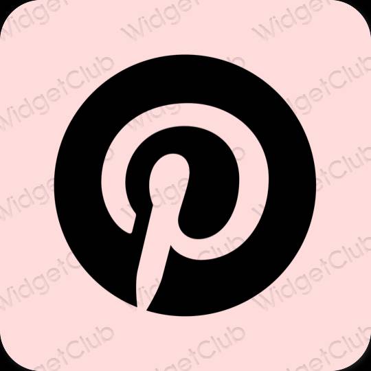Естетичний пастельний рожевий Pinterest значки програм
