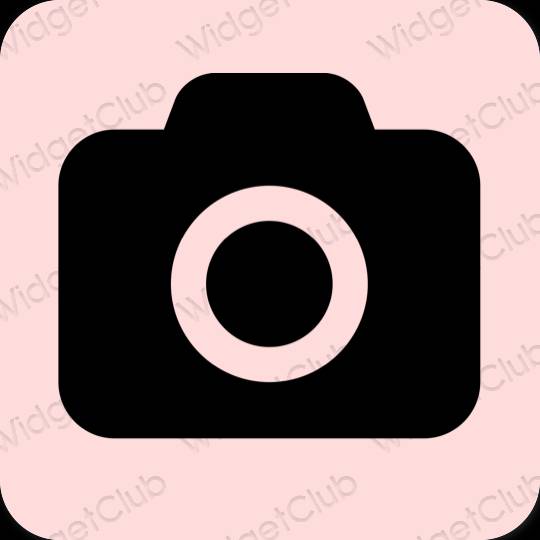 Estetic roz pastel Camera pictogramele aplicației
